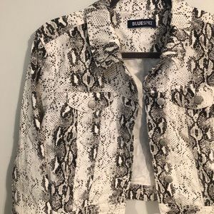 Snakeskin Denim Jacket